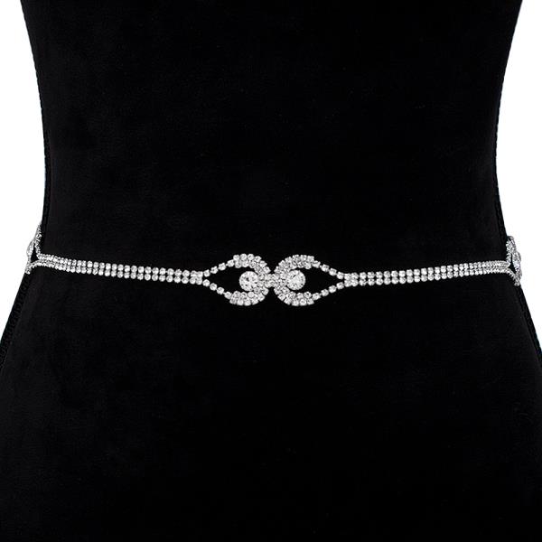 RHINESTONE FASHION HOOK BELT