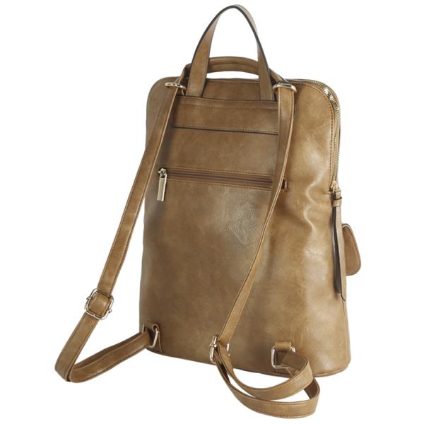 SMOOTH PU CONVERTIBLE BACKPACK