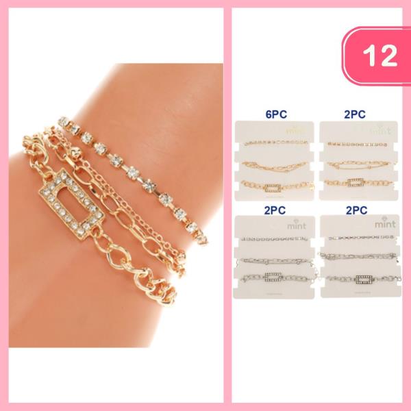 RHINESTONE STACKABLE BRACELET (12 UNITS)