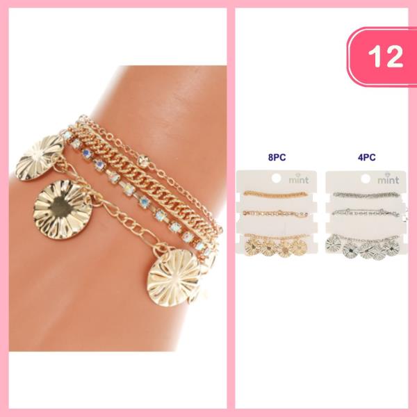 CHARM RHINESTONE STACKABLE BRACELET (12 UNITS)