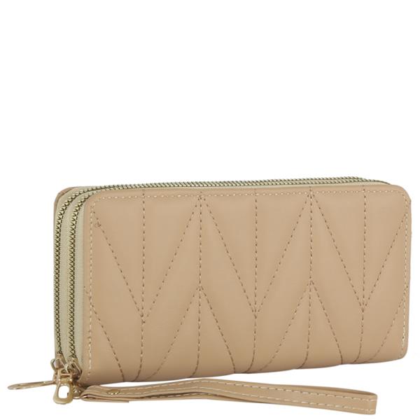 QUILTED HAND ZIPPER WALLET