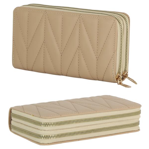 QUILTED HAND ZIPPER WALLET