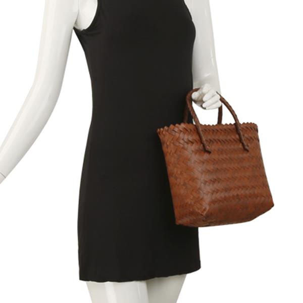 MODERN WOODED DESIGN WOVEN TOTE BAG