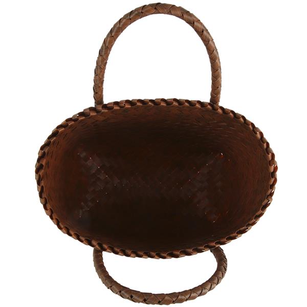MODERN WOODED DESIGN WOVEN TOTE BAG