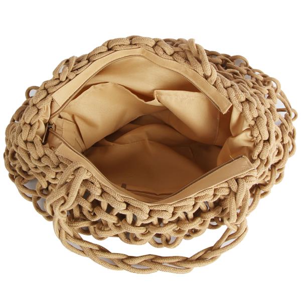 WOVEN NET CROCHET DESIGN SHOULDER BAG