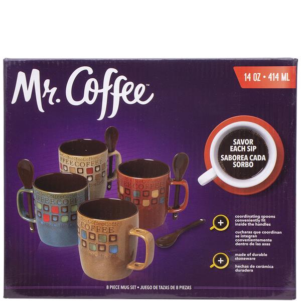 MR COFFEE 8PC MUG SET W SPOONS