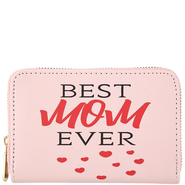 BEST MOM EVER HEARTS THEMED FASHION WALLET