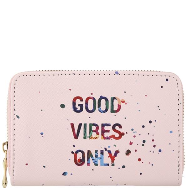 GOOD VIBES ONLY THEMED FASHION WALLET