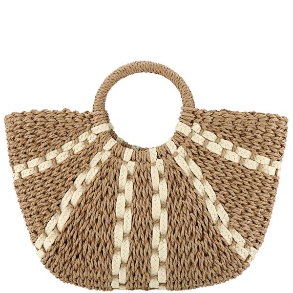 NATURAL STRAW HANDBAG