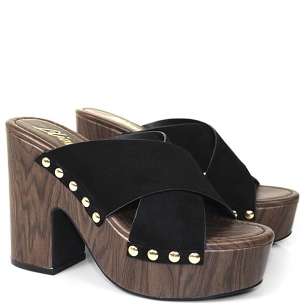 CROSSED STUD SLIDE HEEL 12 PAIRS