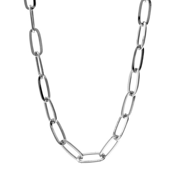 OVAL LINK METAL NECKLACE