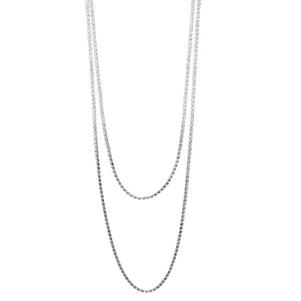 RHINESTONE LAYERED NECKLACE