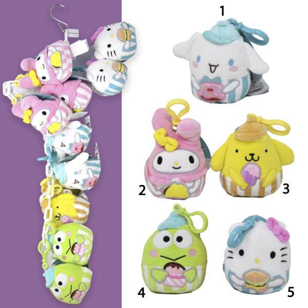 CUTE CHARACTER PLUSH KEY CHAIN BAG CHARM