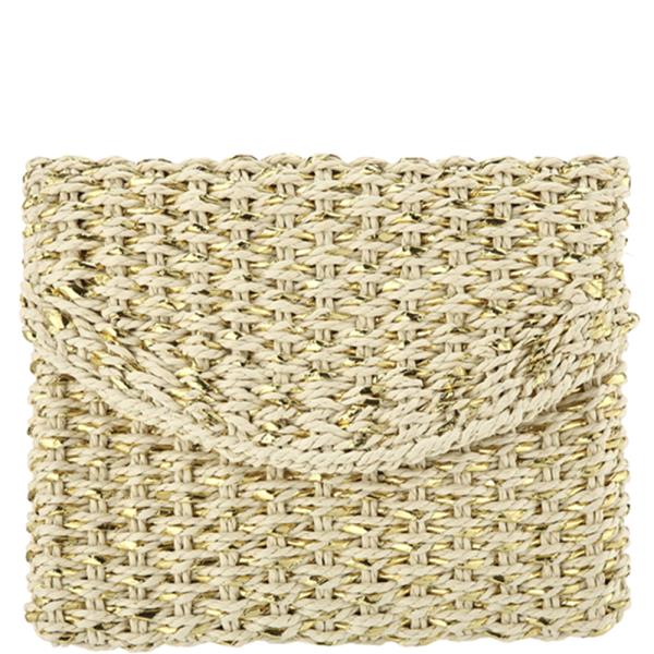 WOVEN CLUTCH CROSSBODY BAG