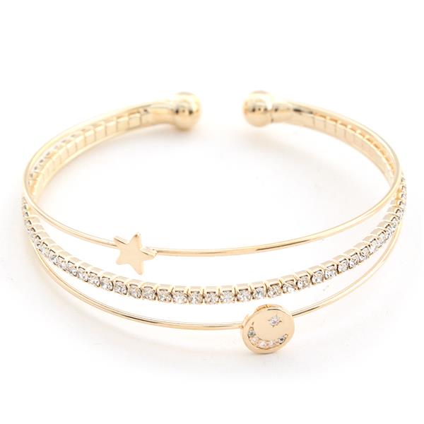 STAR MOON CZ BRACELET