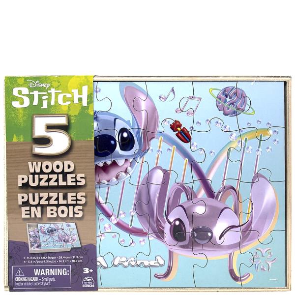 STITCH SPIN MASTER 5 WOOD PUZLES