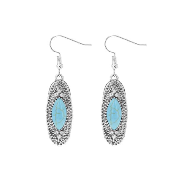 WESTERN OVAL DANGLE EARRING
