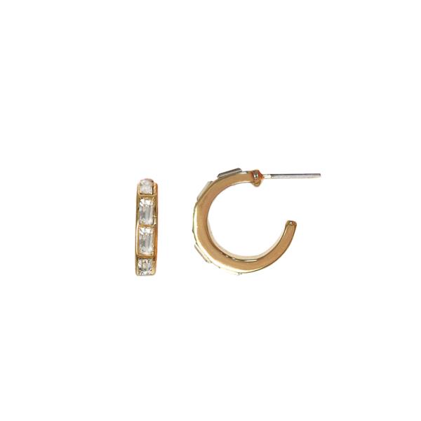 RHINESTONE HOOP EARRING
