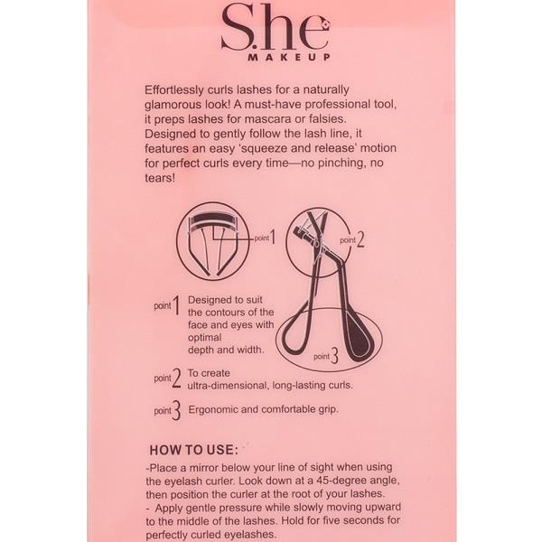 SHE MAKEUP METALLIC EYELASH CURLER (12 UNITS)