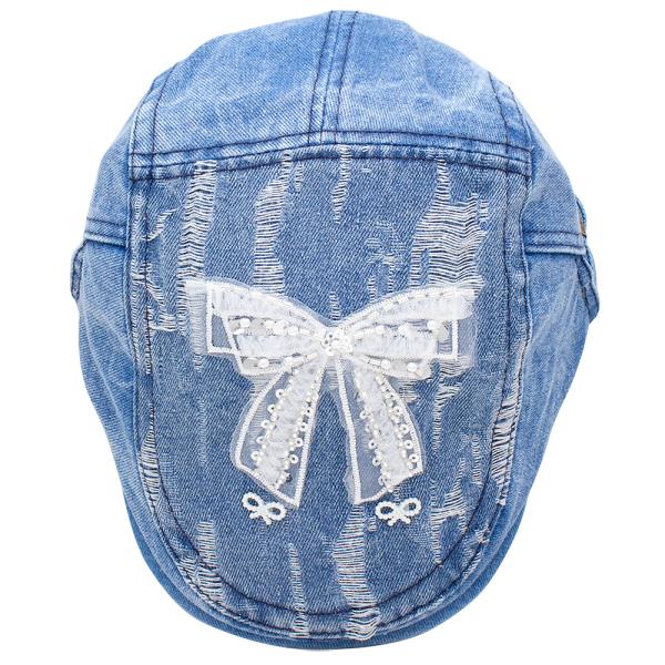 RIBBON DENIM CAP HAT