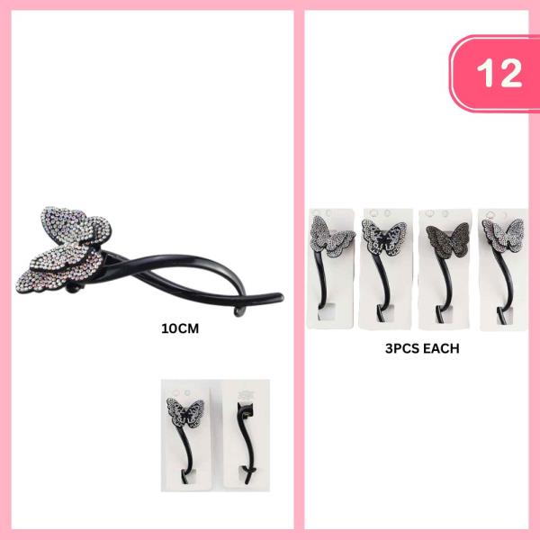 BUTTERFLY HAIR PIN (12 UNITS)