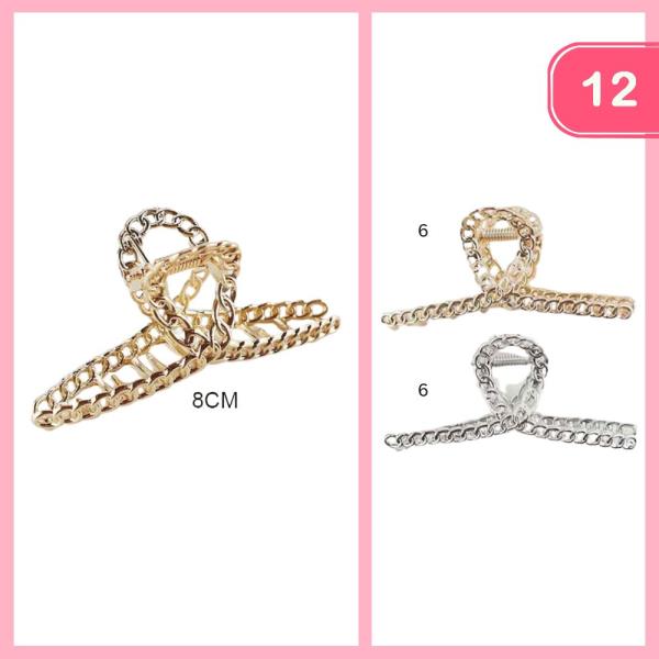 METAL HAIR CLAW CLIP (12 UNITS)