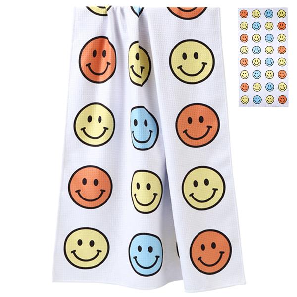 HAPPY FACE QUICK DRY BEACH TOWEL