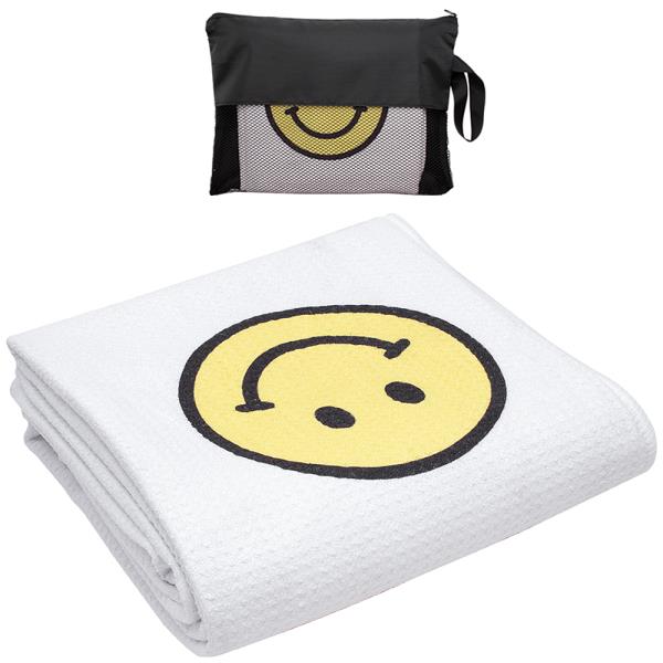 HAPPY FACE QUICK DRY BEACH TOWEL