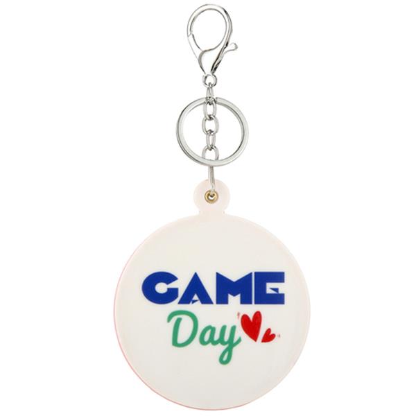 GAME DAY ROUND MIRROR KEY CHAIN BAG CHARM