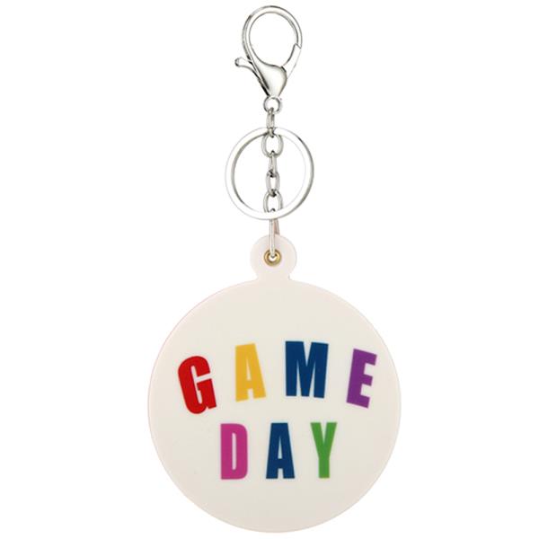 GAME DAY ROUND MIRROR KEY CHAIN BAG CHARM