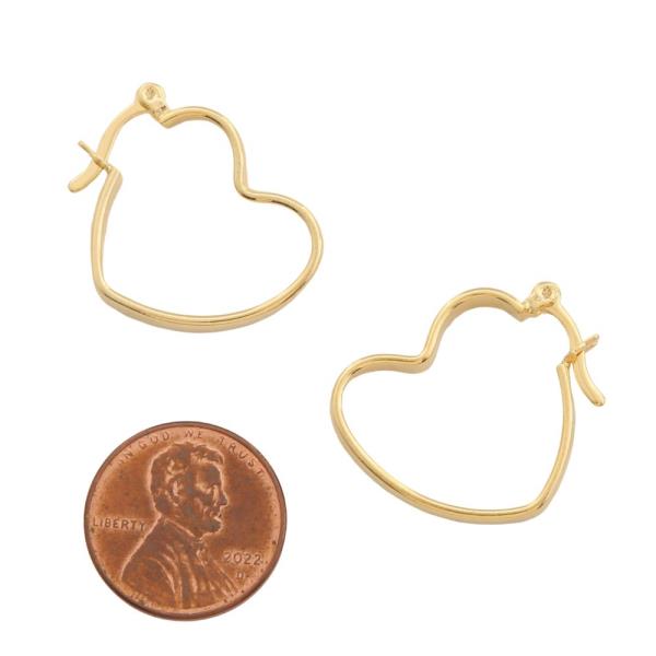 SODAJO HEART SHAPE GOLD FILLED EARRING