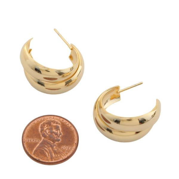 SODAJO DOUBLE HOOP GOLD FILLED EARRING