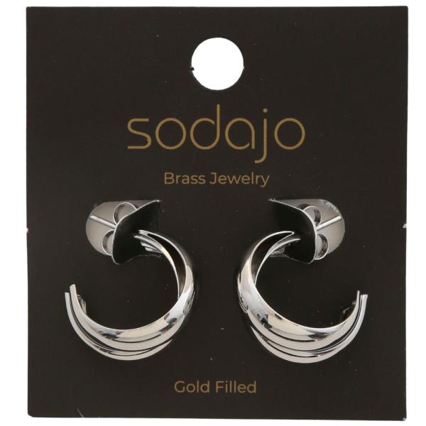 SODAJO DOUBLE HOOP GOLD FILLED EARRING