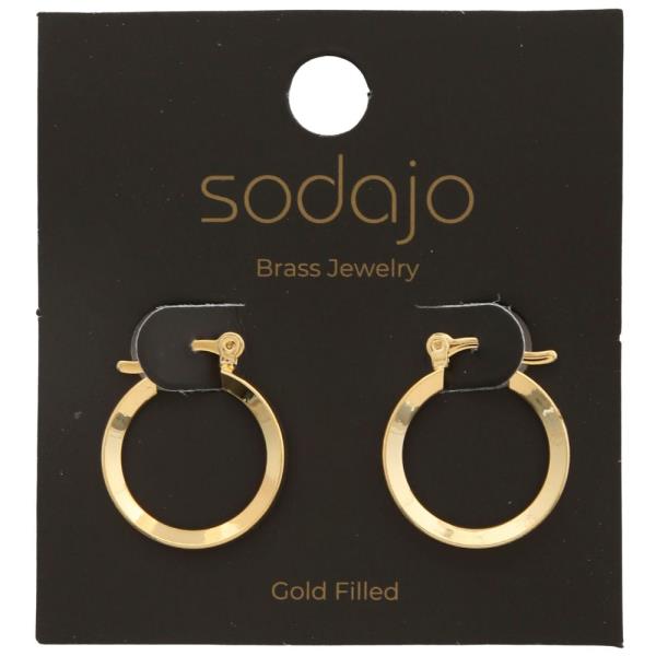 SODAJO GOLD FILLED HOOP EARRING