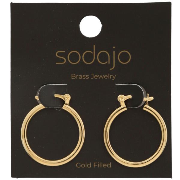 SODAJO GOLD FILLED HOOP EARRING