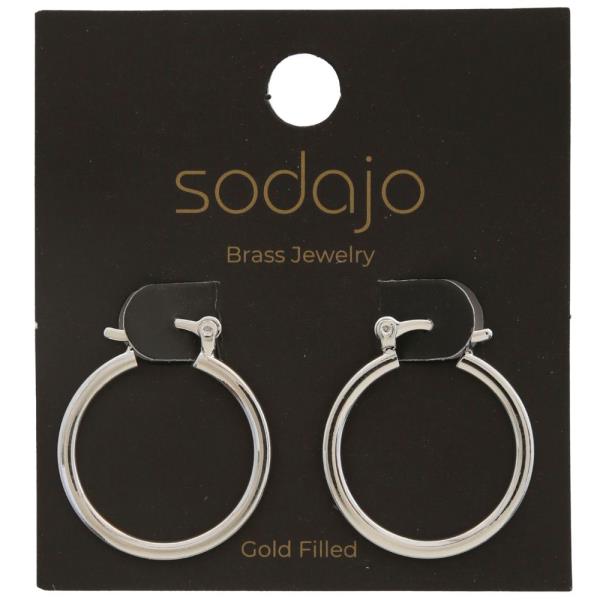 SODAJO GOLD FILLED HOOP EARRING