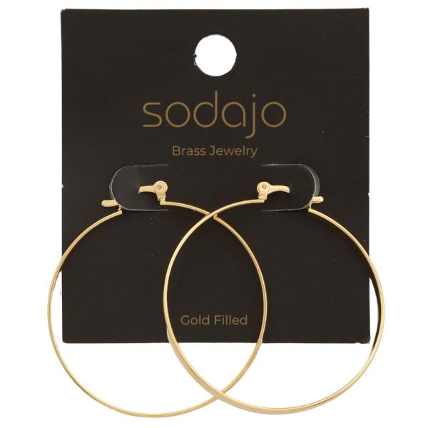 SODAJO HOOP GOLD FILLED EARRING