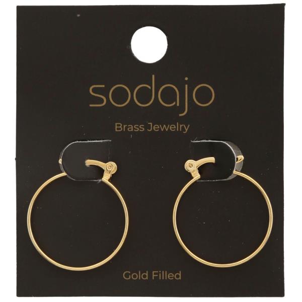 SODAJO DAINTY GOLD FILLED HOOP EARRING