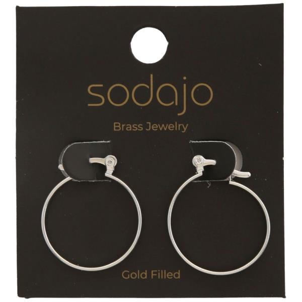 SODAJO DAINTY GOLD FILLED HOOP EARRING