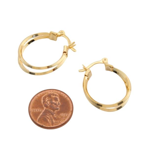 SODAJO DOUBLE HOOP GOLD FILLED EARRING