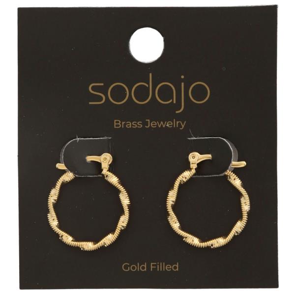 SODAJO TWISTED HOOP GOLD FILLED EARRING