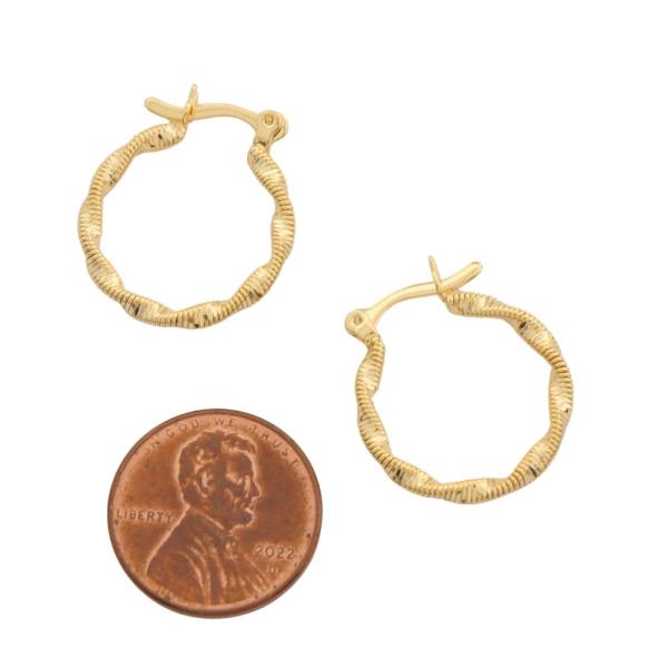 SODAJO TWISTED HOOP GOLD FILLED EARRING
