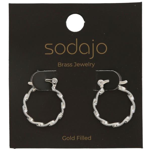 SODAJO TWISTED HOOP GOLD FILLED EARRING