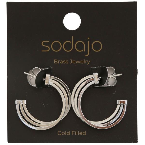 SODAJO MULTI HOOP GOLD FILLED EARRING