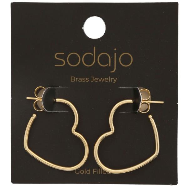 SODAJO HEART SHAPE GOLD FILLED EARRING