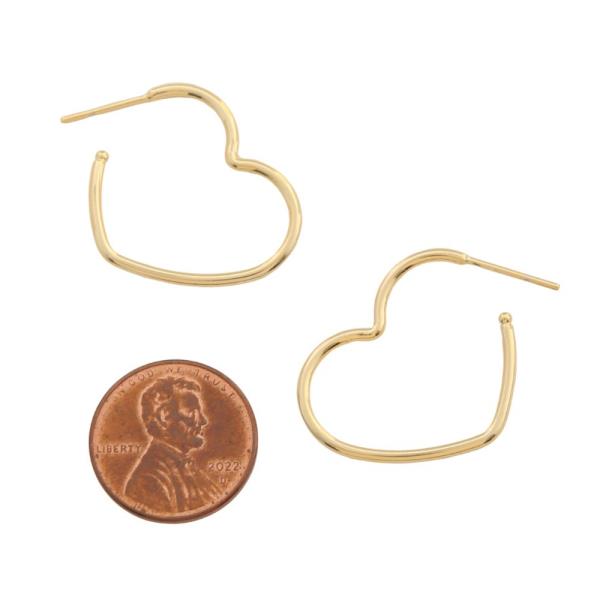 SODAJO HEART SHAPE GOLD FILLED EARRING