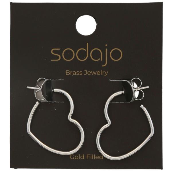 SODAJO HEART SHAPE GOLD FILLED EARRING
