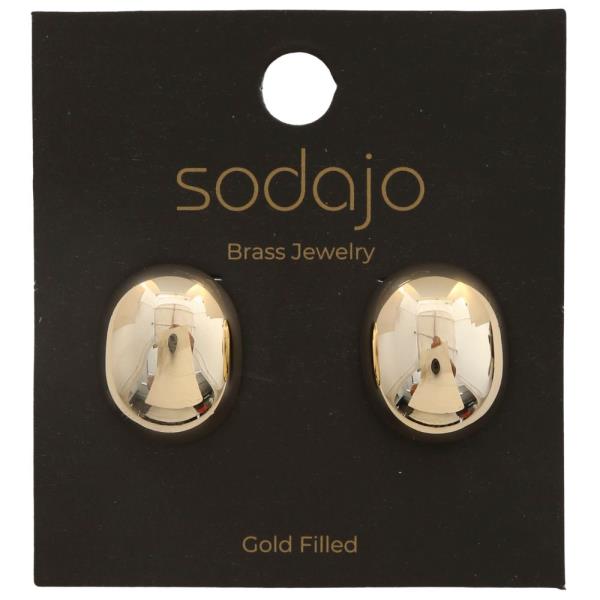 SODAJO OVAL GOLD FILLED EARRING