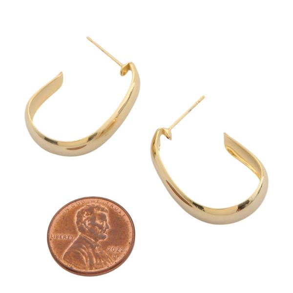 SODAJ OPEN OVAL GOLD FILLED EARRING