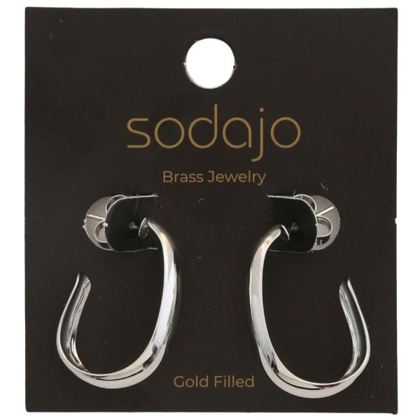 SODAJ OPEN OVAL GOLD FILLED EARRING